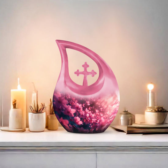Pink Butterfly Urns For Ashes - Beautiful Urns Women