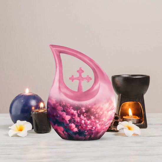 Pink Butterfly Urns For Ashes - Beautiful Urns Women