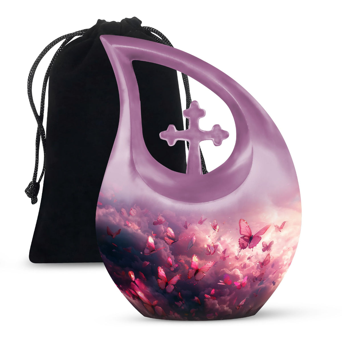 Pink Butterfly Urns For Ashes - Urns Women Human Ashes