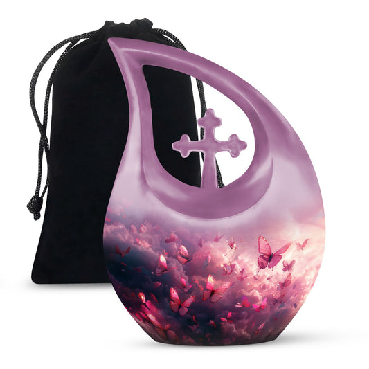 Pink Butterfly Urns For Ashes - Urns Women Human Ashes