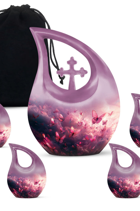 Pink Butterfly Urns For Ashes - Urns Women Human Ashes