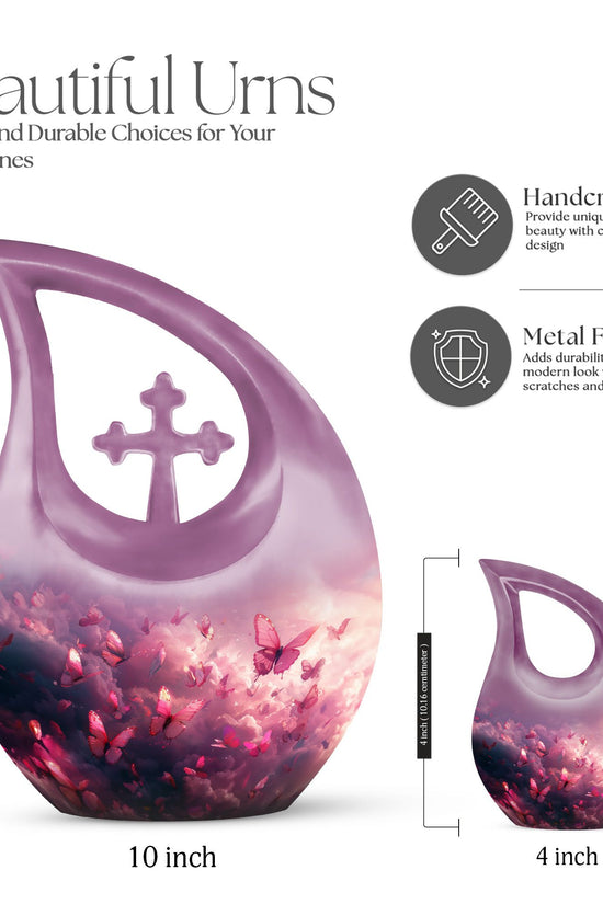 Pink Butterfly Urns For Ashes - Urns Women Human Ashes