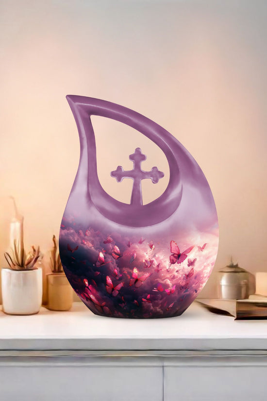 Pink Butterfly Urns For Ashes - Urns Women Human Ashes