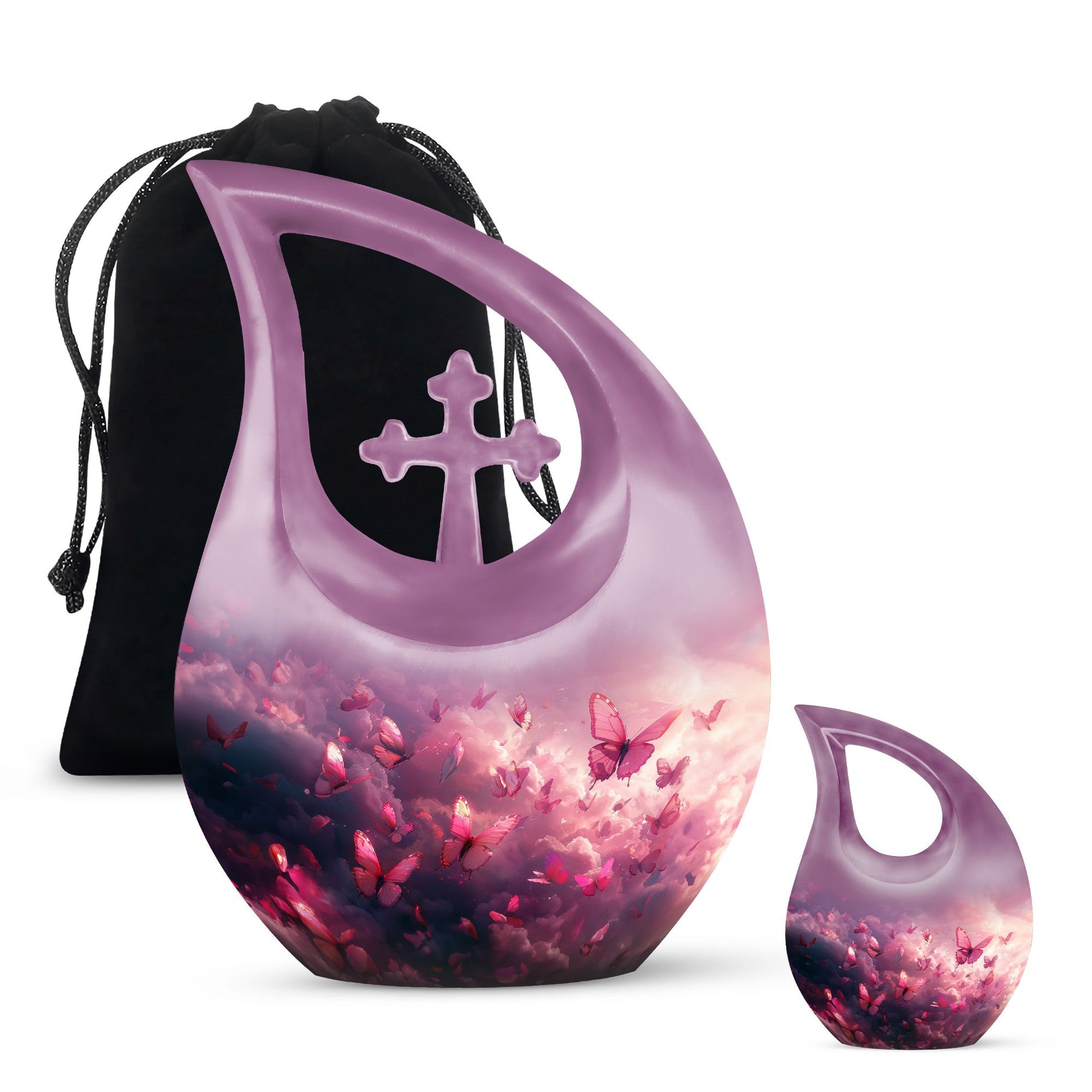 Pink Butterfly Urns For Ashes - Urns Women Human Ashes