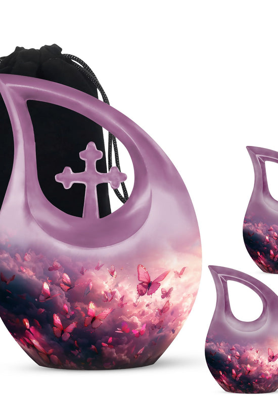 Pink Butterfly Urns For Ashes - Urns Women Human Ashes