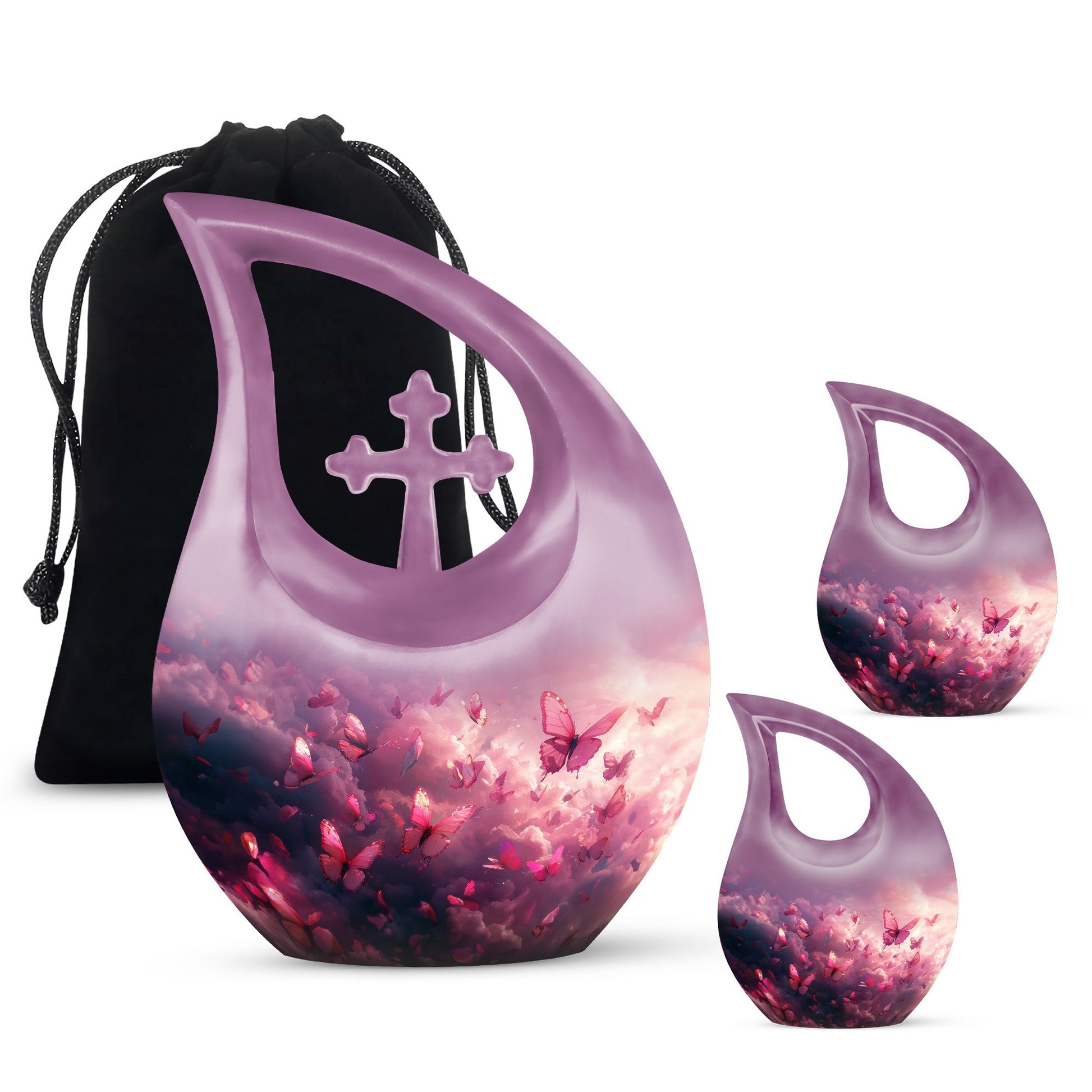 Pink Butterfly Urns For Ashes - Urns Women Human Ashes