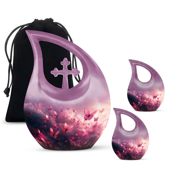 Pink Butterfly Urns For Ashes - Urns Women Human Ashes