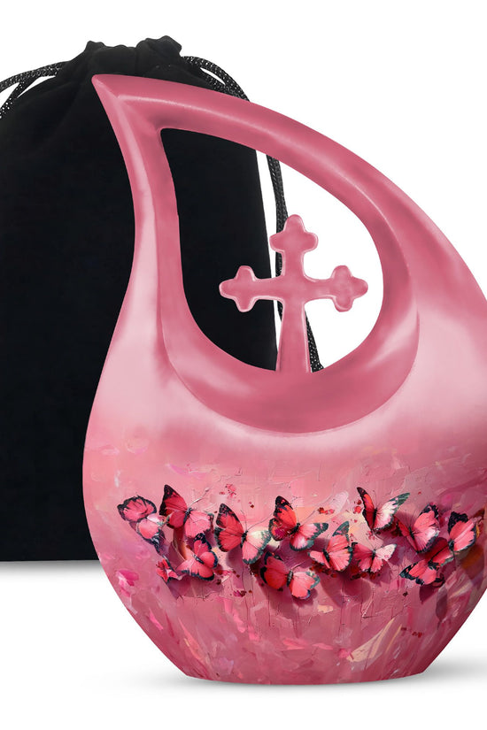 Pink Butterfly Urns For Ashes - Urn Ashes Men