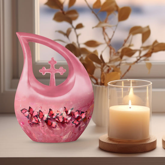 Pink Butterfly Urns For Ashes - Urn Ashes Men