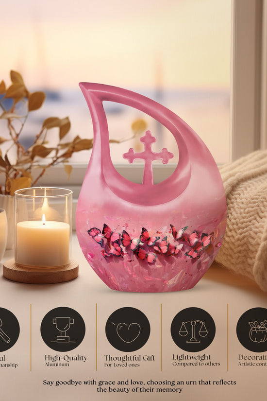 Pink Butterfly Urns For Ashes - Urn Ashes Men