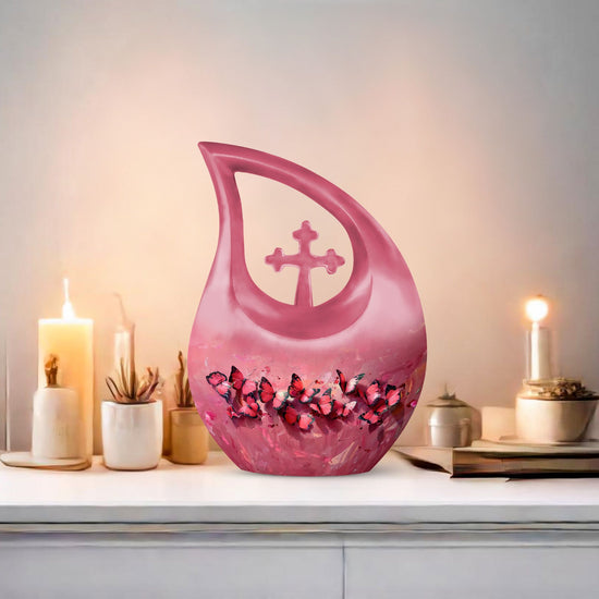 Pink Butterfly Urns For Ashes - Urn Ashes Men