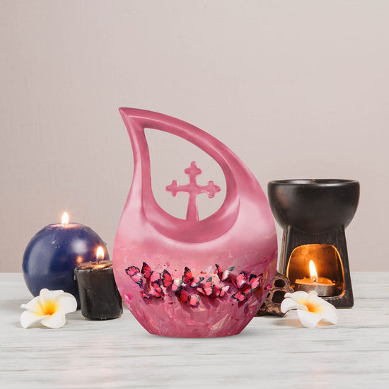 Pink Butterfly Urns For Ashes - Urn Ashes Men