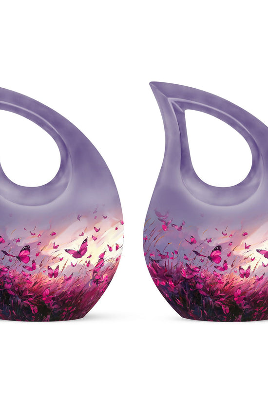 Pink Butterfly Urns For Ashes - Men Urns For Human Ashes