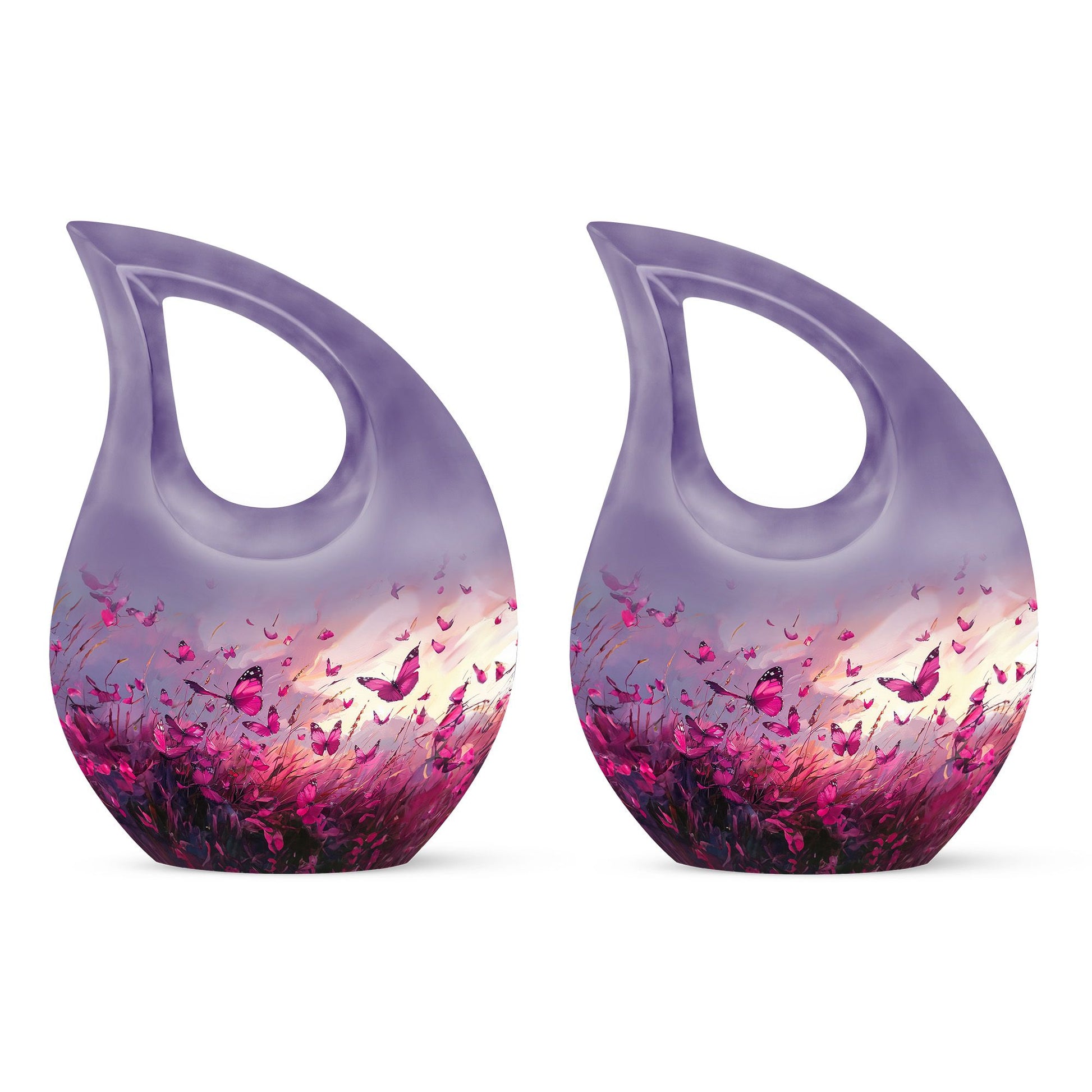 Pink Butterfly Urns For Ashes - Men Urns For Human Ashes
