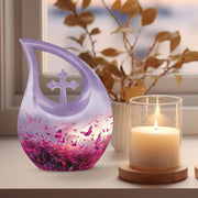 Pink Butterfly Urns For Ashes - Men Urns For Human Ashes