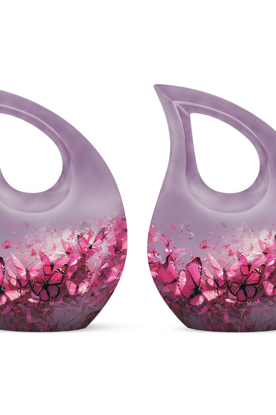 Pink Butterfly Urns For Ashes - Urns For Human Ashes Adult Female