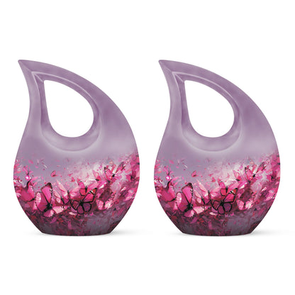 Pink Butterfly Urns For Ashes - Urns For Human Ashes Adult Female