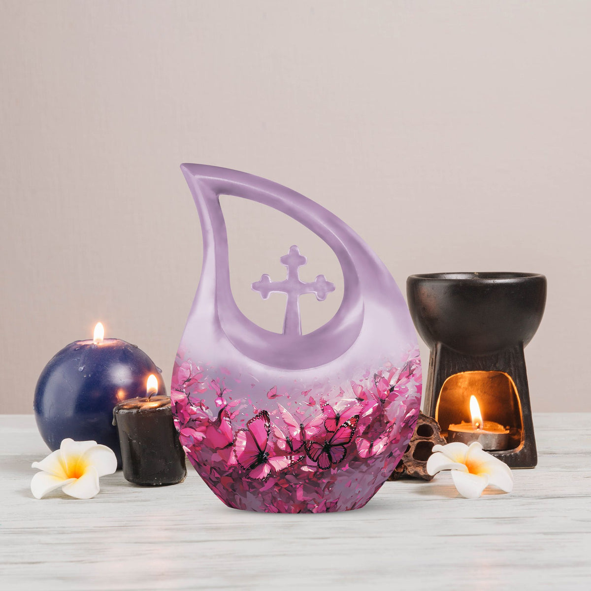 Pink Butterfly Urns For Ashes - Urns For Human Ashes Adult Female