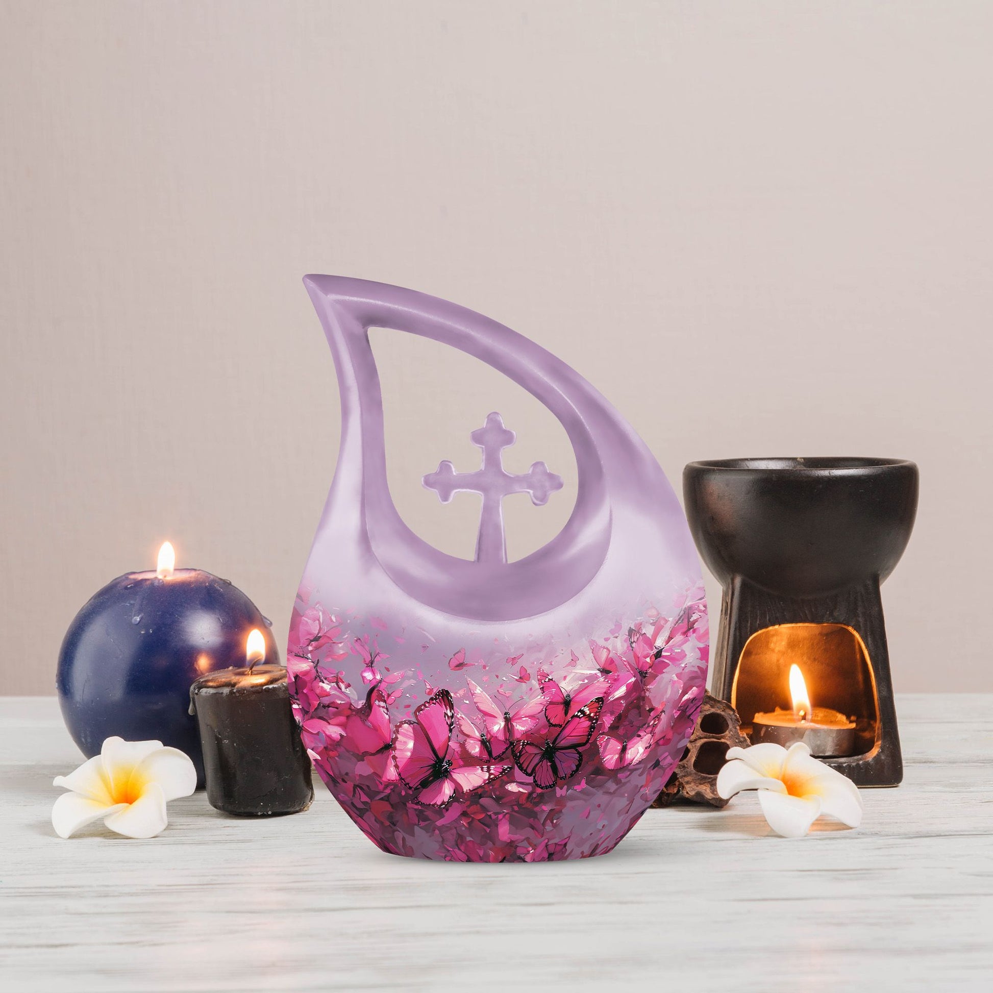 Pink Butterfly Urns For Ashes - Urns For Human Ashes Adult Female