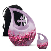 Pink Butterfly Urns For Ashes - Urns For Human Ashes Adult Female