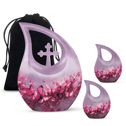 Pink Butterfly Urns For Ashes - Urns For Human Ashes Adult Female