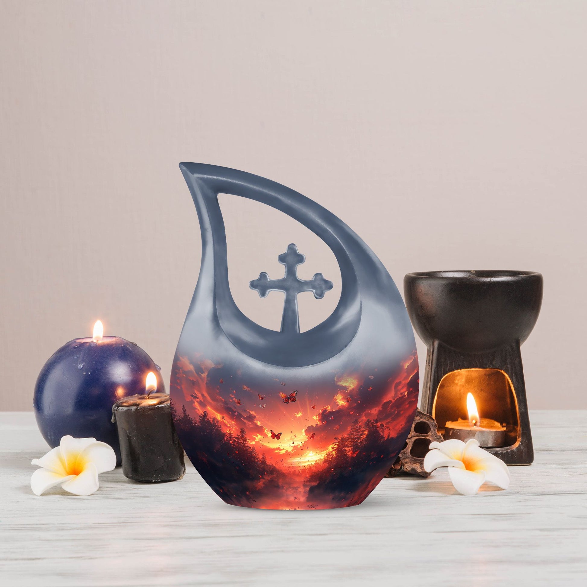 Pink Butterfly Urns For Ashes - Small Urn For Ashes Adult Male