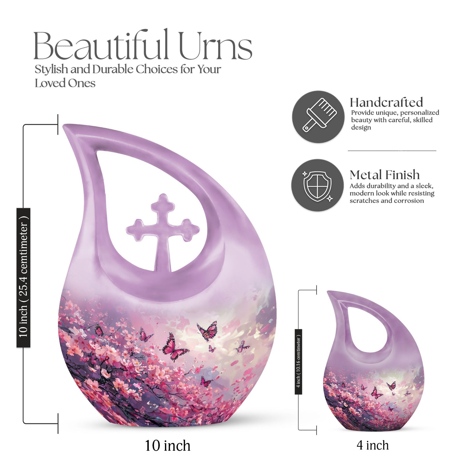 Pink Butterfly Urns For Ashes - Urns For Ashes Adult Male
