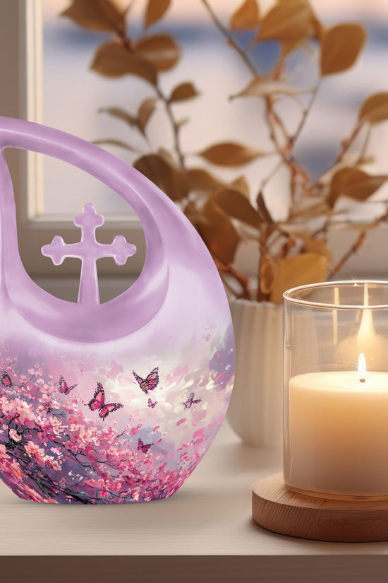 Pink Butterfly Urns For Ashes - Urns For Ashes Adult Male