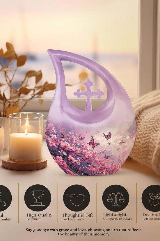 Pink Butterfly Urns For Ashes - Urns For Ashes Adult Male