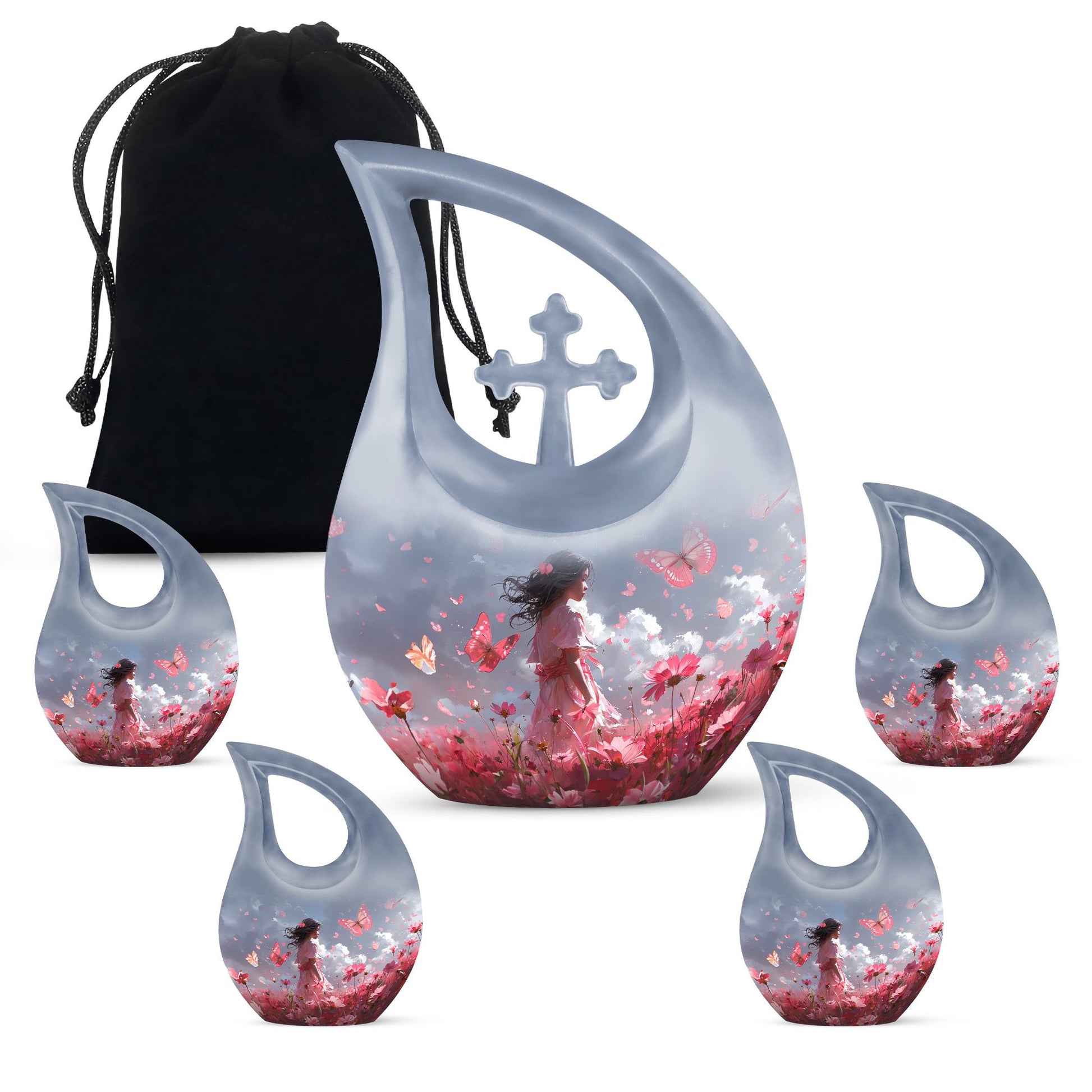 Pink Butterfly Urns For Ashes - Urn For Ashes Adult Female