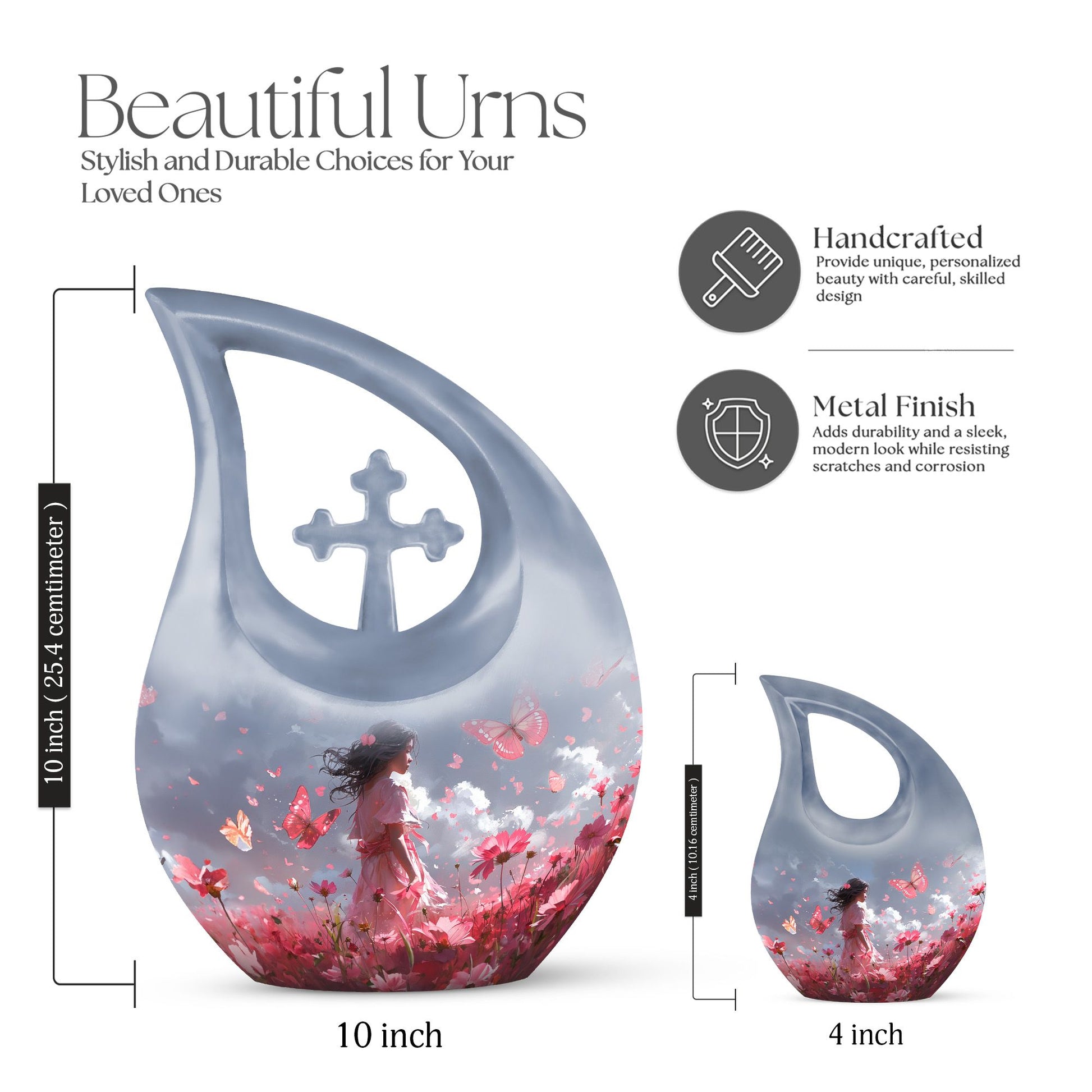 Pink Butterfly Urns For Ashes - Urn For Ashes Adult Female