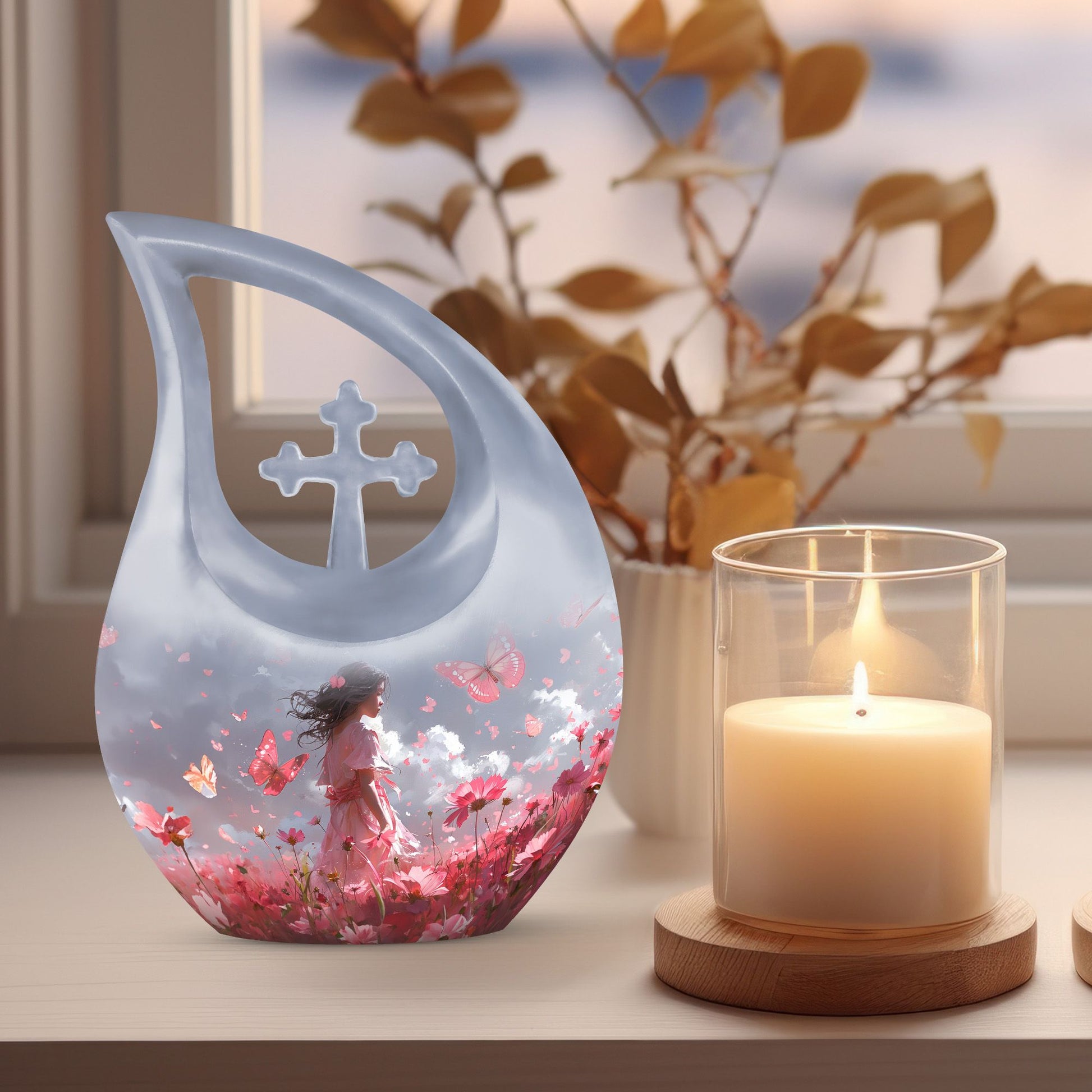 Pink Butterfly Urns For Ashes - Urn For Ashes Adult Female