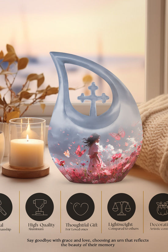 Pink Butterfly Urns For Ashes - Urn For Ashes Adult Female