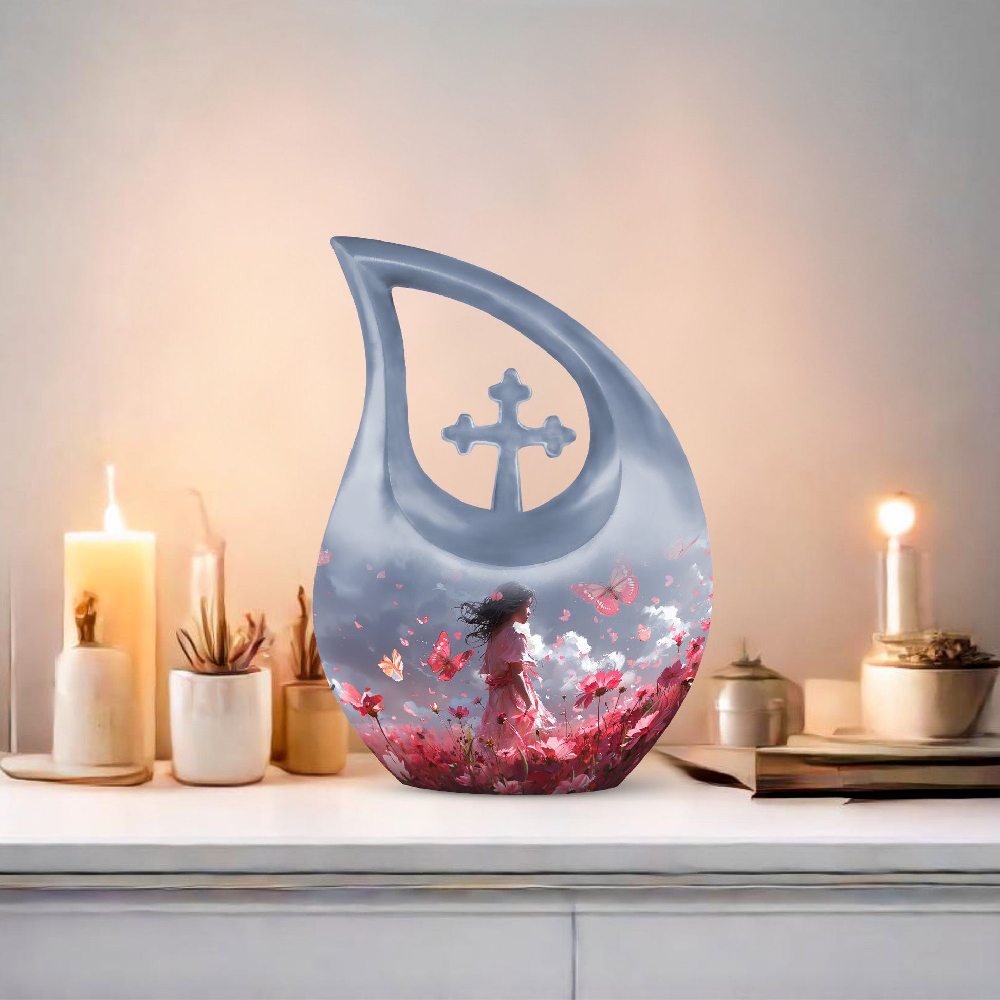 Pink Butterfly Urns For Ashes - Urn For Ashes Adult Female