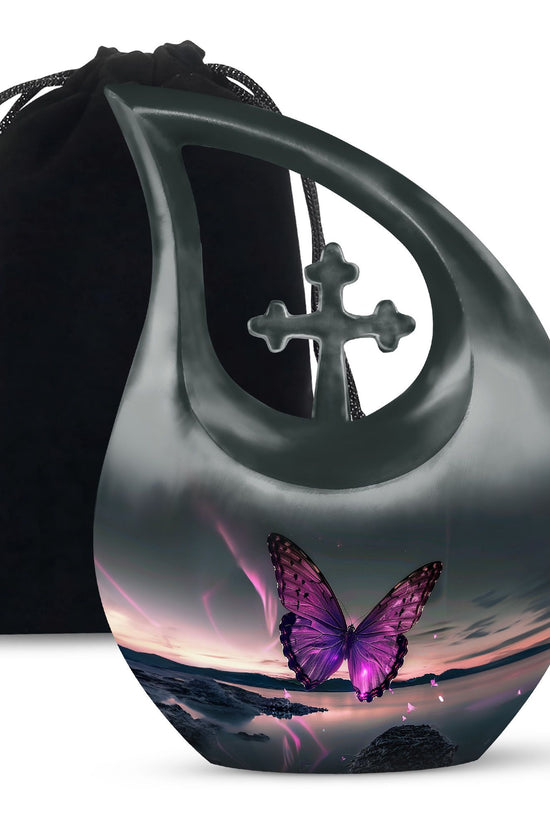 Purple Butterfly Urns For Ashes - Urns For Ashes Adult Female