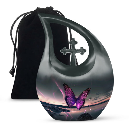 Purple Butterfly Urns For Ashes - Urns For Ashes Adult Female