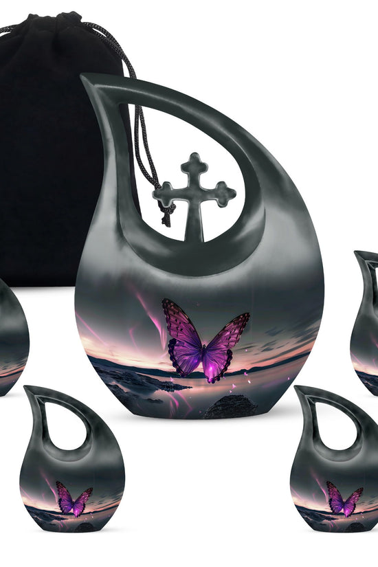 Purple Butterfly Urns For Ashes - Urns For Ashes Adult Female