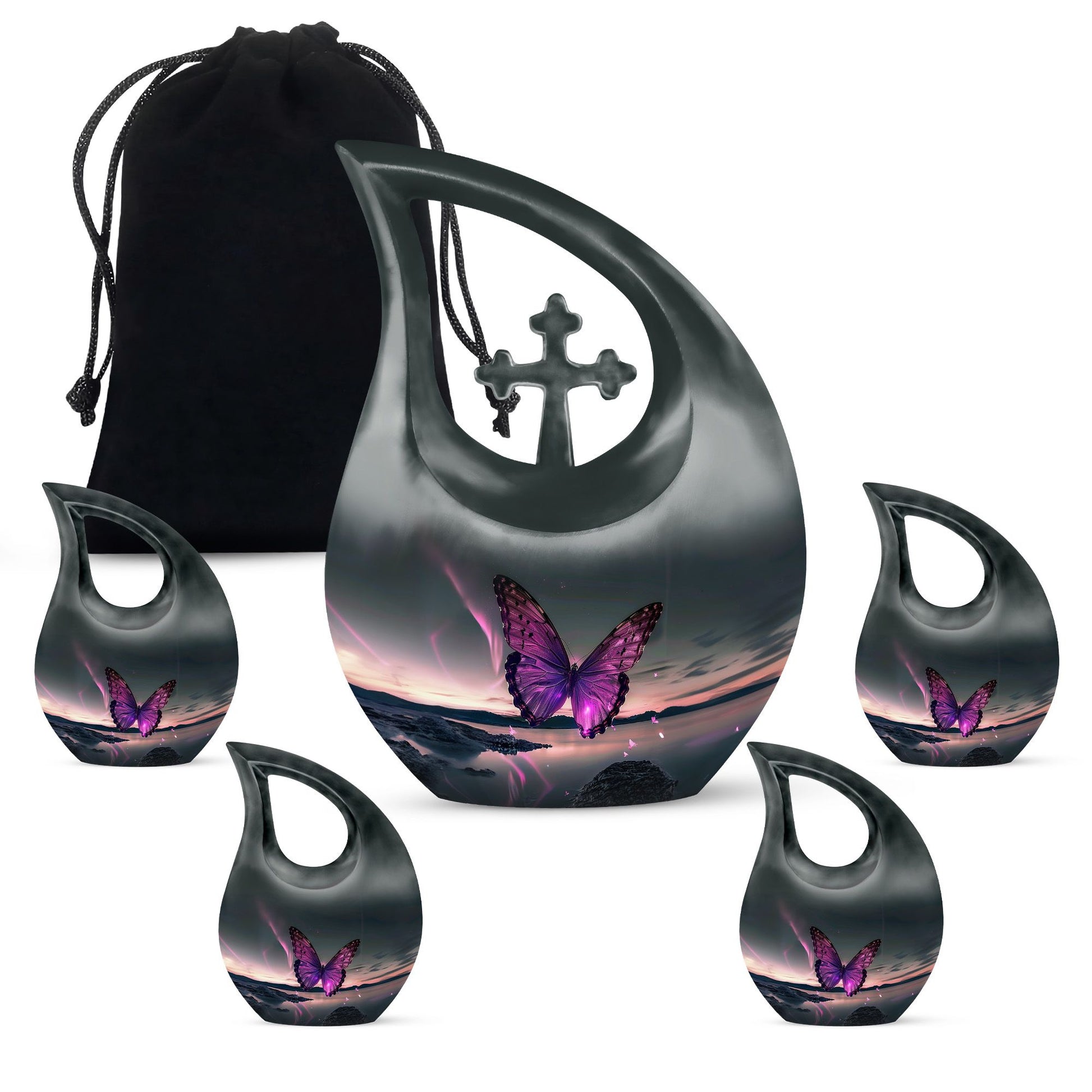 Purple Butterfly Urns For Ashes - Urns For Ashes Adult Female