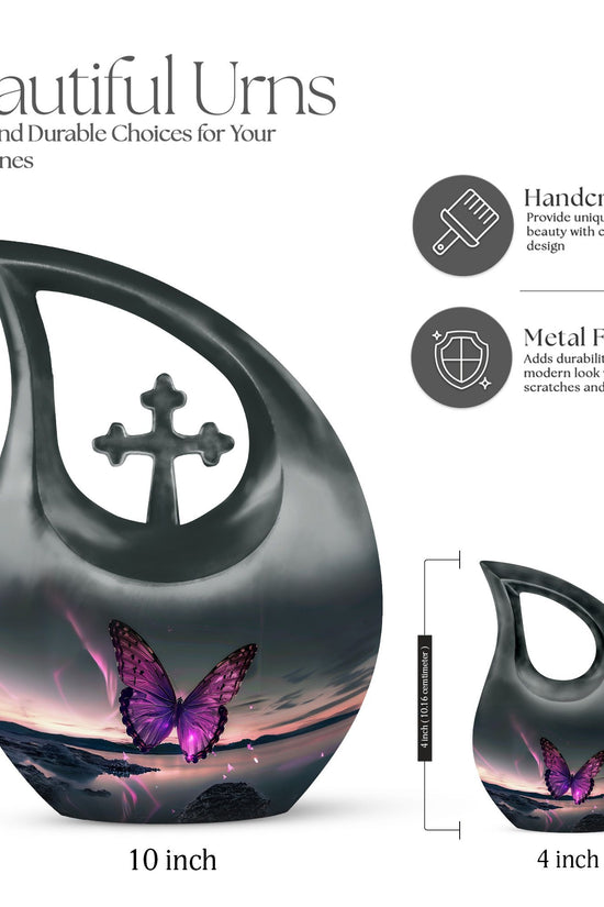 Purple Butterfly Urns For Ashes - Urns For Ashes Adult Female