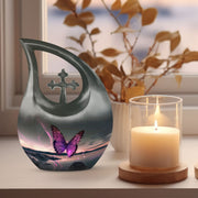 Purple Butterfly Urns For Ashes - Urns For Ashes Adult Female