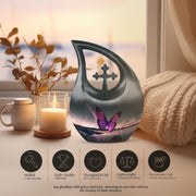 Purple Butterfly Urns For Ashes - Urns For Ashes Adult Female