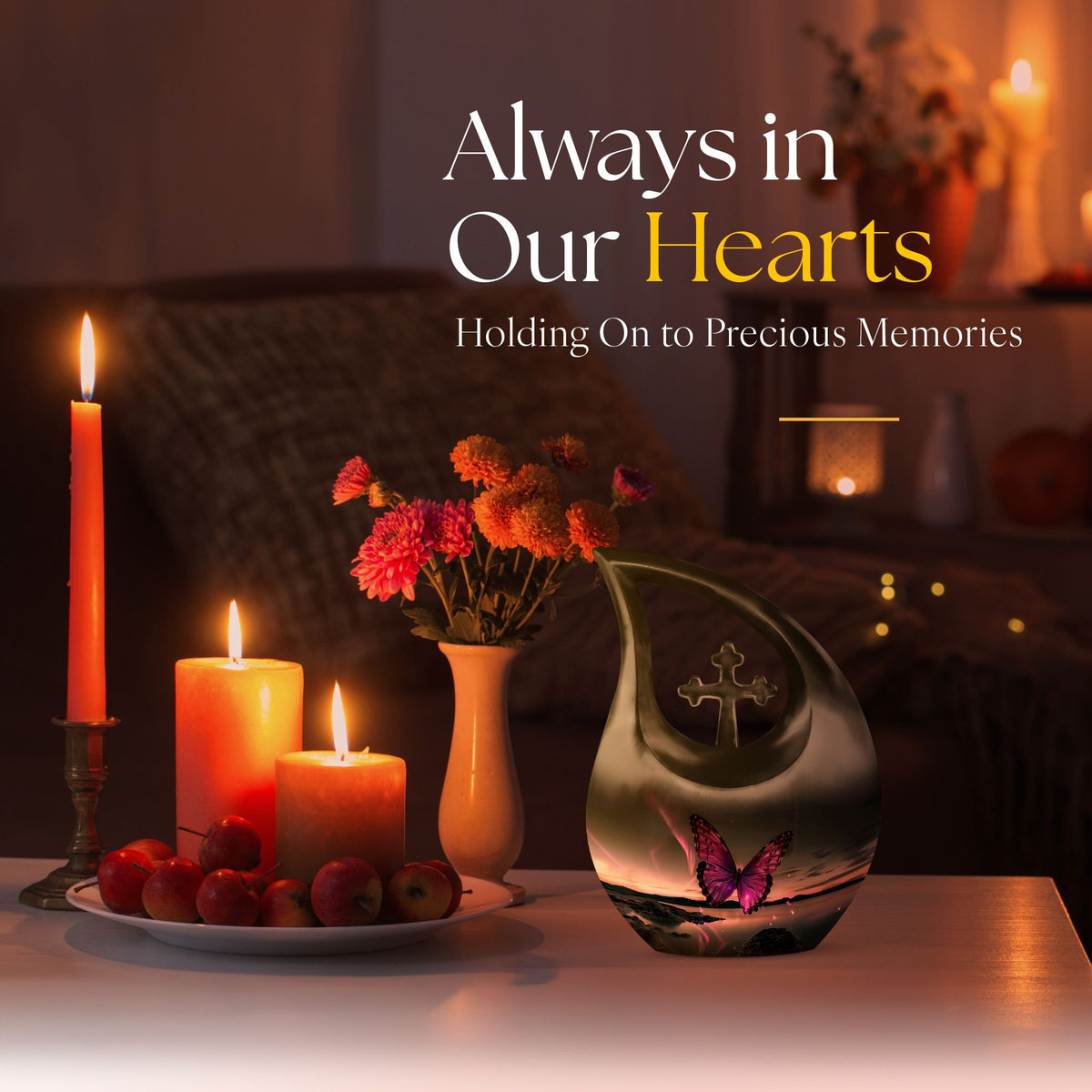 Purple Butterfly Urns For Ashes - Urns For Ashes Adult Female
