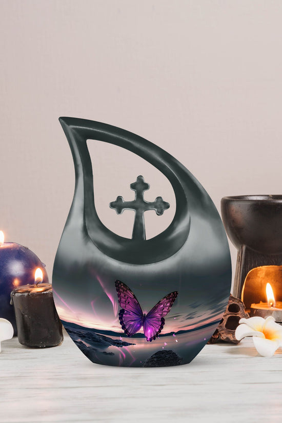 Purple Butterfly Urns For Ashes - Urns For Ashes Adult Female