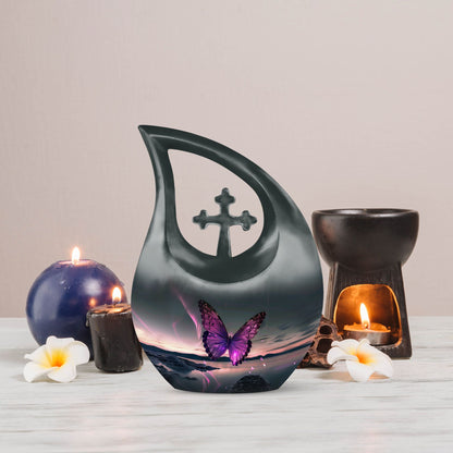Purple Butterfly Urns For Ashes - Urns For Ashes Adult Female