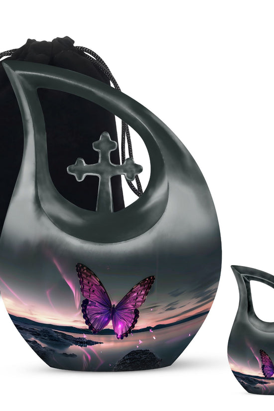 Purple Butterfly Urns For Ashes - Urns For Ashes Adult Female