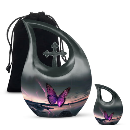 Purple Butterfly Urns For Ashes - Urns For Ashes Adult Female