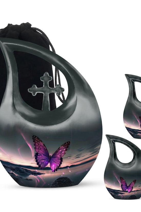 Purple Butterfly Urns For Ashes - Urns For Ashes Adult Female