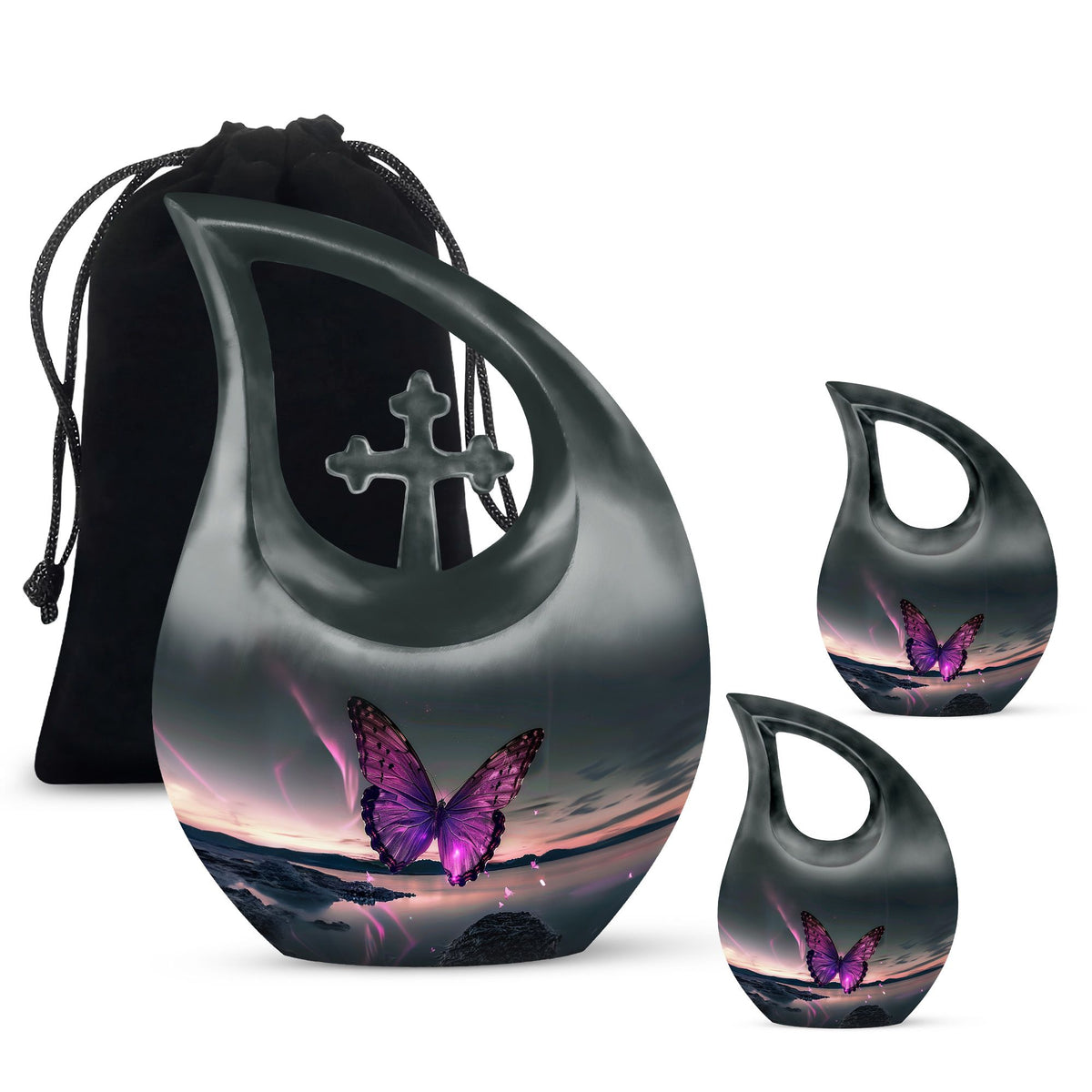 Purple Butterfly Urns For Ashes - Urns For Ashes Adult Female