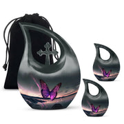 Purple Butterfly Urns For Ashes - Urns For Ashes Adult Female