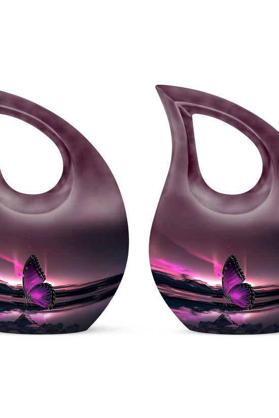 Purple Butterfly Urns For Ashes - Urn For Human Ashes Adult Male